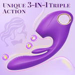 Sucking Vibrator Adult Sex Toys For Women - 3In1 Clitoral G Spot Vibrator With 10 Suction & Vibrating Modes, Vibrators Pleasure Soft Sensation Silicone Female Sex Toy For Woman Couple