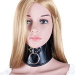 Bdsm Collar Leather Choker,O Ring Locking Collars,Adult Restraint Neck Collar Bondage Harness Necklace For Sex Play (Black1)