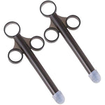 Lube Applicator 1 Pair, Black, Silicone, 16.5 X 1.3 X 6.8Cm, Unscented, Hypoallergenic, Women'S Lube Applicator