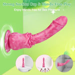 Silicone Dildo Rose Sex Toys - 9.7'' Adult Toys Rose Suction Cup Realistic Lifelike Thick Big Dildo For G-Spot Anal Vaginal Sex Stimulation, Adult Sex Toys & Games For Women Couples