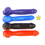 Blue Strapless Double Dildo with Harness-Free Design and Built-In Vibrator