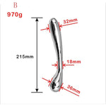 Bead Stainless Steel Double-Ended Dildo Penis Heavy-Duty Prostate Massager?Anal Butt Plug For G-Spot Stimulation Sex Toy(B)
