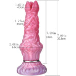 Flower Bud Dildo With 5 Balls Adult Sex Toy, Inflate Pump Dildo With 5 Silicone Eggs For Women, Alien Dildo Ovipositor Dildo - Red