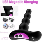 Vibrating Anal Beads Butt Plug, Remote Control Silicone Anal Vibrator With 10 Vibration Modes, Graduated Design Waterproof Bullet Vibrator, Adult Sex Toys For Men, Women And Couples