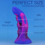 6 Inch Large Knotted Silicone Anal Massager with Graduated Knots and Suction Cup, Soft Prostate Stimulator for Men, Adult Sex Toy