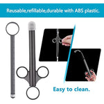 Lube Applicator Syringes, Lubricant Tube Shooter With Smooth Rounded Cap For Men, Women & Couples, Reusable, Easy Use & Clean [10Ml Scales][2Pcs Blue & 2Pcs Gray]