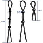 Adjustable Cock Ring Set Male Sex Toy 3Pcs Silicone Penis Rings Rope For Delayed Ejaculation Harder Erection Bdsm Sex Toys For Penis Bondage Couple Sex