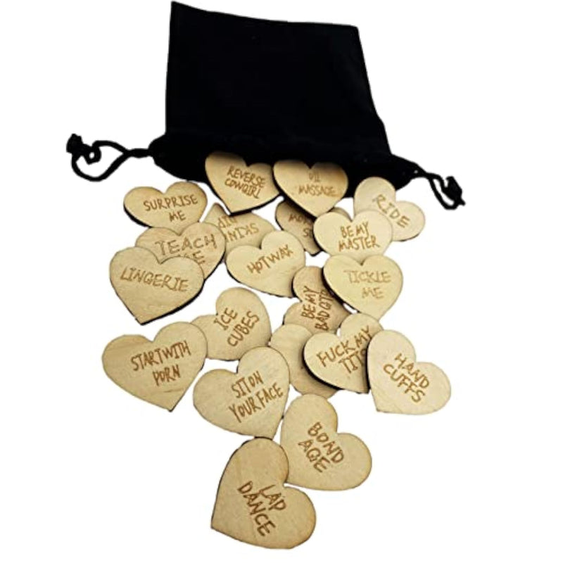 Sivlana 20Pcs Funny Tokens Sex,Date Night Activity Tokens Funny Wooden Couples Date Night Activity Token Romantic Funny Sex Token Gift Valentines Ideas Gifts For Couples