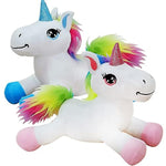 Mini Plush Unicorn Stuffed Animals, 7 Inch Set Of 2, Soft And Cuddly Unicorn Toys For Girls And Boys, Cute Home, Bedroom, And Nursery Decor, Princess Gifts For Kids,