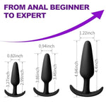 3Pcs Silicone Anal Plug Butt Plug Set Beginner To Advanced, Anal Training Kit With Flared Base For Men Adult Sex Toys & Games,Adult Toys