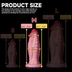 Red Monster Dildo - Silicone Large Thick Dildo with Strong Suction Cup for Advanced Players - Realistic Lifelike Fake Penis for Sensual Pleasure - Anal Adult Sex Toys for Women and Men (A109-M-Flesh)