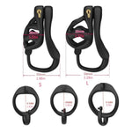 Chastity Cages With Hooks Male Sex Toys Cock Cage Includes 3 Different Rings 3D Printed Skeletonized Penis Cage Is Lightweight And Breathable Chastity Device For Men'S Penis Restraints (B-S,Black)