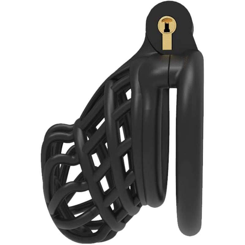 Male Cock Cage Chastity Device -Chastity Cock Cage Device With 4 Active Sizes Rings Adult Sex Toy For Men Penis Exercise (Flat Ring)