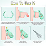 Chastity Cage Male Sex Toys - Lightweight Chastity Device Cock Cage With 3 Size Ring 2 Invisible Lock, Mint Penis Erection Control Bondage Gear &Accessories, Adult Sex Toys For Men Exercise Abstinence