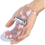 Finger Sleeves Vibrator G-Spot Clit Massager Stimulator, Female Lesbian Bullet Vibration Masturbator Sex Toys, Vagina Orgasm Anal Adult Erotic Sex Toys For Women Couples (A)