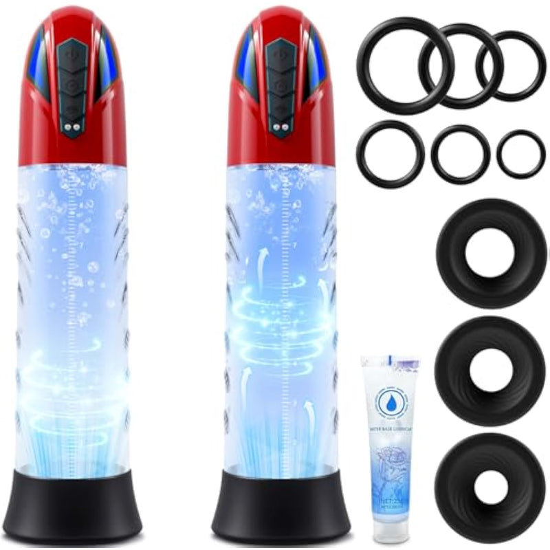 Penis Pump Male Sex Toys - Electric Dick Pump Penis Extender With 10 Erection Training Modes, Cock Pump Automatic Male Masturbator Adult Toys For Men Sex Toys - Pumps & Enlargers With 6 Cock Ring