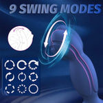 Prostate Massager Anal Dildo Vibrator Anal Toys With Penis Ring, App Remote Control Vibrating Anal Butt Plug With 9 Vibrating & Swing Modes, Male Sex Toys For P Spot Massager, Adult Sex Toys For Men