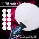 Rechargeable Vibrating Bunny Tail Anal Plug for Couples and Solo Play