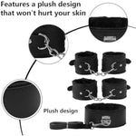 Sex Bondage Kits, Bdsm Restraint Toys 7 Pcs, Handcuffs, Ankle, Cuffs, Clamps, Ball Gag, Blindfold, Rope, Leather, Restraints Set, Sm Sexy Slave Beginner Role Play Toy, Bdsm Kits (Black)