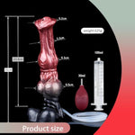 Simulation Giant Squirting Horse Dildo 10 Inches Suction Cup With Knot Dildo Oversized Ejaculation Realistic Double Knot Silicone Adult Toys For Men And Women