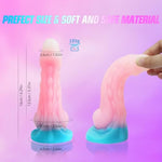 Small Dildo Fantasy Monster Dildo, 6.29 Inch Beginner Silicone Dildo With Luminous Pink, Strap On Dildo Realistic Dildos, Anal Plug G Spot Adult Sex Toy For Men Women And Couples