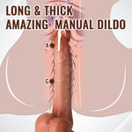 11'' Realistic Dildo Sex Toy, Thick Huge G Spot Dildo Fake Penis& Strong Suction Cup Ultra Soft Silicone With Curved Shaft And Balls For Women Men