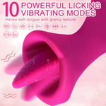 Clitoral Licking Rose Sex Toy Vibrator For Women, Tongue Licking Vibrator Adult Sex Toy With 10 Vibrating Modes And Suction Cup, Nipple Toys Clitoral G-Spot Vibrators For Couple Pleasure