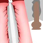 Sex Toys for Women Men Beginners 4.72 Inch Glass Mini Anal Plug with Flat Base Butt Plugs G-spot Dildo Vaginal Prostate Massage Stimulation Anus Opening Trainer Butt Stretcher - Transparent