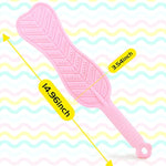 Spanking Paddle For Sex Play Textured Rubber Palm-Leaf Fan Shaped Slapper With Bumps Flexible Flirt Toy For Sm Bondage Game Adult Couple 14.96 Inch Pink
