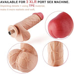Sex Machine Attachments Toy 3Xlr Lifelike Dildos, 3 Xlr Connector Flexible Dildo With Balls For Thrusting Machines Accessories Realistic Dildo Adult Sensory Toys For Women