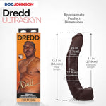 Doc Johnson Signature Series - Dredd - 13.5 Inch ULTRASKYN Dildo with Removable Vac-U-Lock Suction Cup - F-Machine & Harness Compatible - for Adults Only, Chocolate