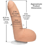 Doc Johnson Signature Series - William Seed - 8 Inch Realistic ULTRASKYN Dildo with Removable Vac-U-Lock Suction Cup - F-Machine & Harness Compatible - for Adults Only, Vanilla