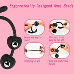 Silicone Anal Beads Built-In 2 Roller Ball Anal Plug Cherry Butt Plug With Long Handle Anal Sex Toy For Men Women Anal Sex