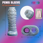 5.7" Dragon Penis Sleeve Girth Enhancer For Men, Reusable Penis Sleeve Girth Enhancer For Men, Cock Extender Sleeves Realistic, Penis Sleeve Girth Enhancer, Realistic Cock Sleeve Extender