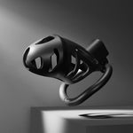 Chastity Cage Sex Toys For Man, Male Chastity Devices Cock Cage Belt Lightweight Penis Cage With 3 Sizes Rings And Invisible Lock (Black)