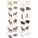 North American Animals Set 12Pcs Mini Wild Animals Figurines Set Cludes Moose Raccoon Cougar, Wolf, Beaver For Children Educational Toy Cake Toppers