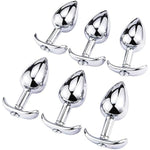 Metal Anchor Base Electric Shock Anal Plug Smooth Bullet Butt Plug Electric Shock Set For Beginners