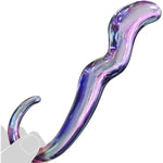 Fantasy Glass Dildo Crystal Anal Knot Dildo Clear Sex Toy, 7.1" Cute Anal Toys With Streamline Desgin For Beginners, Collectable Pleasure Wand For Women Men