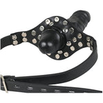 Double-Cock Lockable Realistic Penis Gag, Mouth Gag With Adjustable Leather Strap, Sm Dildo Gag(Long & Short)