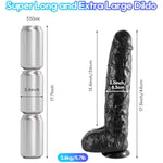 3Pcs Butt Plugs Training Set + 17.3 Inch Long Realistic Huge Thick Dildo