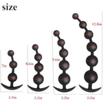 Anal Plug Silicone Butt Plug With Pull Beads Adult Sex Toys With Couples Gradual Enlargement Of Anal Plugs Anchor Shaped Tail For Easy Donning And Doffing (Six Beads)