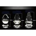 Large Anal Plug Crystal Mushroom Shape Butt Plug Glass?2.36 Inch Diameter For Advanced & Beginner?Sex Toys For Women Men Masturbation