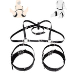 Bdsm Sex Bondage Restraints Set, 3 In 1 Thigh Restraints Chest Sex Harness Belt Rear Sexy Handcuffs, Adjustable Bondage Gear & Accessories, Open Legs Bed Restraints Juguetes Sexuales For Adult Couples