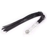 Fetish Leather Whip With Glass Pleasure Wand With Ball Sex Toy For Sm Or Anal Sex/Masturbation