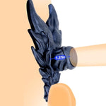 Cock Ring Penis Sleeve Extender Wolf Shape Male Penis Enlargement Ring Testicles Stretcher Massage Wrinkles Erection Enhancement Delayed Ejaculation Men Couple Pleasure Sex Toys (Dark Blue)