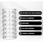 Penis Sleeve, Pennis Extender 6 Stretchy Textured Set, Cock Sleeve Enhance Erection Extended Time, Penis Extender For Adult Sex Toys For Men Couple