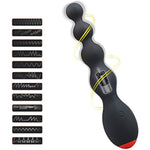 Silicone Anal Vibrator 12 Vibration Modes Vibrating Butt Plug For Prostate Massage G-Spot Stimulation Waterproof Rechargeable Adult Anal Sex Toys For Men Women Couples