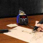 Adjustable Wood Burning Kit for Pyrography and Leather Burning with 20 Interchangeable Tips