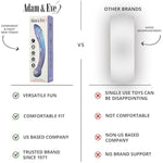 Glass Fairy Wand, Iridescent Dual Ended Glass Dildo For Vaginal & Anal Play, Ribbed & Bulbous Tips For Ultimate Stimulation, Body Safe & Hypoallergenic, Velvet Storage Pouch Included