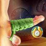 Monster Penis Sleeve, Silicone Cock Sleeve With Penis Ring, Realistic Penis Enlarger Sleeve With Particles Sex Toy For Men Penis Enlargement